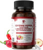 Lukaree Cayenne Pepper Entericcoated Capsules 18 In 1 Concentrated Complex W/High Potency Nutrient Moringa Hawthorn Larginine & D3K2 Supports Circulation Heart & Digestion Natural Gmp 120 Ct