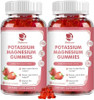 Lukaree Magnesium Potassium Supplement Gummies Formula Calm Magnesium Glycinate Gummies & Potassium Citrate 200 Mg Plus Omega 3 B6 D3 K2 & Calcium For Zzz Leg Cramps & Muscle 120 Count