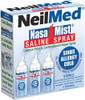 Neilmed Nasamist Isotonic Saline Spray. Soothe Moisturize And Cleanse Using Specially Designed Tip. 177Ml. Contains 3 Nasamist Canisters