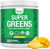 Nested Naturals Super Greens Daily Superfood Powder Usda Organic Green Powder W/20+ Whole Foods Spirulina Powderwheat & Barley Grass Probiotics Fiber & Enzymes Original Flavour 30