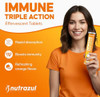 Nutrazul Immune Triple Action Effervescent Tablets With Vitamin C 1000Mg Vitamin D Zinc Support Daily Routine Vegan Gluten Sugar Lactose Orange Flavor 20 Tablets (Pack Of 5X20)