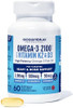 Oceanblue Professional Omega3 2100 With Vitamin K2 And Vitamin D360 Count Triple Strength Burpless Fish Oil Omega3 Supplement With Epa Dha & Dpa Wild Caught Orange Flavor 30 Servings