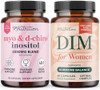 Smnutrition Women'S Dim Supplement & Myoinositol & Dchiro Inositol Hormone Balance Bundle With 40:1 Ratio (30 Servings) And 250Mg Dim Supplement For Women Complex (60 Servings)