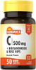 Sundance Vitamin C 500Mg With Bioflavonoids And Rose Hips Vegetarian Nongmo & Gluten Supplement