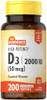 Sundance High Potency D3 2000 Iu 200 Quick Release Softgels Essential Vitamin Formula Nongmo And Gluten Supplement