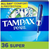 Tampax Pearl Tampons For Women With Leakguard Braid Super Absorbency Unscented 100 Count (2 Packs Of 50)
