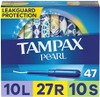 Tampax Pearl Plastic Tampons Mutlipack Light/Regular/Super Absorbency Unscented 50 Count (Packaging May Vary)