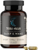 Terra Origin Healthy Sleep & Wake Natural Sleep Aid Supplement For Adults Restful And Awake Refreshed Gaba Ltryptophan Melatonin Chamomile Valerian Passionflower 60 Capsules