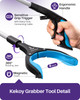 Kekoy 36inch Grabber Reacher Tool for Seniors, Foldable Reacher Grabbers Pickup Stick with Anti-Slip 360° Rotating Jaw, 4" Wide Extended Claw with Magnet for Disabled, After Surgery Recovery