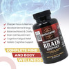 BUCKLEBURY Brain and Memory Supplements with Bacopa & Alpha GPC - Nootropic Brain Capsules for Cognitive Support, Focus & Mental Clarity - Memory and Focus Pills for Women & Men - Vegan 60 Capsules