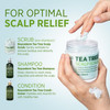 Roycederm Tea Tree Scalp Scrub with Scalp Massager Brush - Deep Cleansing & Exfoliating Pre-Shampoo Treatment for Dry Flaky Scalp – Gently Refreshes Hydrates & Balances Scalp
