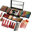 MISS ROSE M 187 Colors Professional Makeup Palette All-in-One Kit With Eye Shadows Lipsticks Mascara Foundations Blushes Brow Pencils Nail File  Makeup Gift Set for Women and Girls