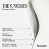 Nécessaire The Mineral Sunscreen SPF 30 PA+++. For The Body. Broad Spectrum. Zinc Oxide Hyaluronic Acid Niacinamide. Hydrate. Protect Against Sun Damage + Premature Aging. Dermatologist-Tested 5.1oz
