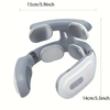 UBilli Portable 4D Electric Neck & Shoulder Massager USB Rechargeable Heating Hot Pressing Magnetic Pulse Neck Massage Instrument - WHITE