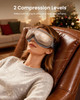 RENPHO Eye Massager with Heat, Mothers Day Birthday Gifts for Mom Women Men Her, Eye Mask for Migraine,Sleep Mask for Dry Eyes Relax, Reduce Strain for Men Dad Eyeris 1 - H-q-xmas Gold - Core