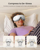 RENPHO Eyeris 1V Eye Massager with Heat, FSA Eligible HSA, Christmas Gifts for Women Men, Eye Mask for Migraines Voice Control, Eye Care, Eye Massager for Migraines Reduce Strain - White - Voice Control