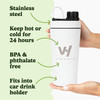VitaHustle One Superfood Protein + Stainless Steel Shaker Cup (Vanilla & White)
