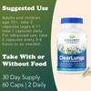 RidgeCrest Herbals ClearLungs Extra Strength, Daily Health Supplement, Natural Lung and Nasal Wellness Formula (60 Vegan Caps, 30 Serv)