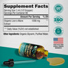 NUTRAHARMONY Lions Mane Liquid - USDA Certified Organic Lions Mane Supplement - Brain Support, Energy, Memory & Focus - Sugar & Alcohol-Free Lion's Mane Mushroom Extract 72,000 mg / Bottle, 2 Fl OZ, 2 Month Supply