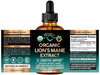 NUTRAHARMONY Lions Mane Liquid - USDA Certified Organic Lions Mane Supplement - Brain Support, Energy, Memory & Focus - Sugar & Alcohol-Free Lion's Mane Mushroom Extract 72,000 mg / Bottle, 2 Fl OZ, 2 Month Supply