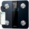 Etekcity Upgraded Smart Scale for Body Weight, FSA&HSA Eligible, Bathroom Digital Scale with BMI, Body Fat, Muscle Mass, 13 Metrics with a Large Display, Support Offline Mode and Apps Connection - Ash Black - 11 x 11 inches