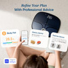 Etekcity Smart Rechargeable Scale for Body Weight, BMI, Fat, Muscle Mass, Digital Bathroom Scale with 13 Metrics, Secret Mode, Bluetooth Connect to Free Apps, Stealth Black - Dark Black - 13.4 x 11.5 inches