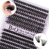 B&Qaugen B&Q Fluffy Lash Clusters Thick 200D Volume Eyelash Clusters 10-18Mm D Curl Cluster Eyelash Extensions Supersoft Individual Lashes Wispy Cluster Lashes Dramatic Full Look Eyelash 200D