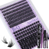 B&Qaugen B&Q Spiremeld Manga Lash Clusters - 280Pcs Voluminous & Fluffy Ultra-Soft 0.03Mm Fiber Spikes Lash Clusters For A Dramatic Eye Look Refill For Professional Results (80D-10-18Mix)
