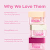 Babe Original Lip Mask Minis Trio Set Of 3 Overnight Lip Mask For Dry Lips | Frosted Vanilla Sweet Mint & Sugar Plum Scented | Vitamin E Roship Oil & Hyaluronic Acid For Smoother Moisturized Lips