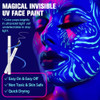 Bobisuka Clear Uv Neon Glow Eyeliner Pen Invisible Ink White Eye Liner Pen Waterproof Smudge-Proof Graphic Liners Eye Makeup Kit For Rave Accessories Party