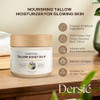 Dersie Tallow And Honey Balm For Face: 100% Grass-Fed Whipped Tallow Balm With Manuka Honey For Dry Sensitive & Mature Skin Deep Hydration & Soothing Suitable For Women Men & Kids (2.1 Oz)