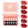 Eakroo 6 Colors Lip Tint Stain Mini Liquid Lipstick Korean Lip Gloss For Women Liquid Blush Lip Plumper Gloss Lip Makeup Non-Stick Cup Lightweight High Pigment Long-Lasting Vivid Color