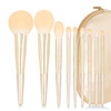 Enzo Ken Natural Fiber & Goat Hair Makeup Brush Set Professional Combined Hair Makeup Brushes Set With Case By Luxury Emerald Green Cosmetic Brushes Makeup Set Natural Bristle Makeup Brushes.