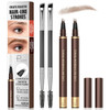 Espoce 2 Pack 4-Tip Microblading Eyebrow Pen With 2 Brow Brushes Waterproof Vegan Formula Eyebrow Pencils For Women To Effortlessly Create Natural Hair-Like Strokes All-Day Wear (Blonde)