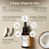 Everyday Beauty Helping You Feel Beautiful Inside And Out Organic Fractionated Coconut Oil | 100% Pure Cold-Pressed | Usda Certified Organic | Amber Glass Bottle With Glass Dropper | For Face Skin & Hair - 1 Fl Oz