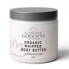 Glimmer Goddess Organic Whipped Body Butter For Women - Moisturizer Cream With Shea & Cocoa Butter Almonds & Coconut Oil - Unscented 8Oz