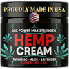 Healthergize Hemp Cream Maximum Strength-Full Body Hemp Lotion Hempoil Infused-Lavender Aloe Turmeric Aches Muscles Joints Back Knees Neck-Made In Usa