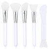 Hekoujiub 5 Pcs Mask Applicator Tool Silicone Face Mask Brush Applicator 5 Different Soft Brush Heads Makeup Spatula For Body Lotion Mud Masks Diy Masks