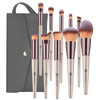 Heymkgo Makeup Brushes 15Pcs Champagne Gold Professional Makeup Brush Set Foundation Brush Blending Powder Blush Concealer Eye Make Up Brush With Bag