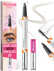 Imethod Curved Eyebrow Pen And Eyebrow Gel - Eyebrow Pencils For Women With Natural Hair Like Strokes Brow Gel Clear For Soft Full Brows Waterproof All-Day Defined Dark Brown