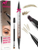 Imethod Eyebrow Pen - Eyebrow Pencil2-In-1 Eyeliner Dual-Ended Brush-Tip Microblading 4D Eyebrow Pencils For WomenLong Lasting Waterproof Hair-Like Brow PencilWith Eyebrow BrushDarkbrown