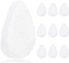 Impresa Face Scrubber Exfoliator Sponges - Regular Puff - Natural Medical-Grade Foam - 10 Pack Reusable Exfoliating Pads - Deep Cleanse & Dead Skin Removal - Normal To Oily Skin