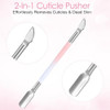 Josojoou Cuticle Remover Tool 4 Pcs Nail Cuticle Trimmer - Cuticle Nipper & Pusher & Cutter & File Professional Cuticle Remover Kit With Leather Case For Women Pedicure ToolsNail Care Tool (Pink)