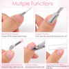 Josojoou Cuticle Remover Tool 4 Pcs Nail Cuticle Trimmer - Cuticle Nipper & Pusher & Cutter & File Professional Cuticle Remover Kit With Leather Case For Women Pedicure ToolsNail Care Tool (Pink)