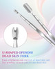 Kunshnbei 10 Pack Cuticle Pushers With Fork 2 In 1 Cuticle Nail Pusher Tools With Fork Stainless Steel Cuticle Remover Tool For At-Home & Travel Manicures Pedicures - Silver