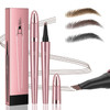 Liayozl Magic Eyebrow Pencil Waterproof Microblading Eyebrow Pen For Women With 4 Fork Tip For Natural-Looking Hair-Like Defined Brows Effortlessly (Dark Brown)
