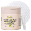 Livaclean 60 Ct 20% Glycolic Acid Peel Pads With Aloe Vera Resurfacing Toner Pads For Face Exfoliating Wipes For Fine Lines Wrinkles Large Pores Textured Skin Includes Tweezer