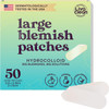 Livaclean 50Ct Large Pimple Patches For Face Nose Spots Pores - Xl Blemish Patches Acne Patch For Chin Forehead Body - Hydrocolloid Bandages For Acne - Big Clear Zit Stickers Large Hydrocolloid Patch Strips