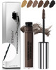 Lysdefeu Waterproof Tinted Brow Gel- Long Lasting Smudgeproof Liquid Eyebrow Makeup Eyebrow Mascara Tinted Brow Glue Eye Brow Filler Volumizing Enhance Brow MascaraWith Brow Razor For Women- 03Brown