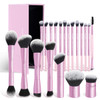 Maange 20 Pcs Makeup Brushes With Box Double-End Multi-Functional Makeup Brushes For Blending Liquid Powder Concealer Cream Blush BuffeCoffeebrown